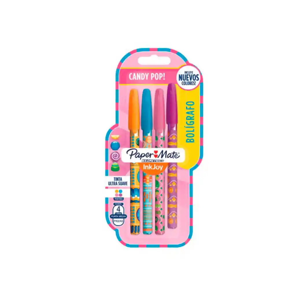 Paper Mate - Bol.Inkjoy 100 St X4 Col.Candy