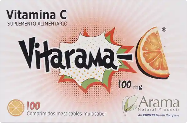 Vitarama C Comp Masticable 100 Un Acido Ascorbico