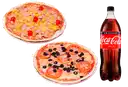 Combo 2 Pizza Individuales + Bebida 1,5