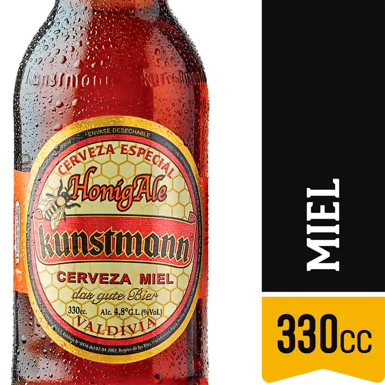 Kunstmann 4X Cerveza Miel Botella 330Cc 4.8°