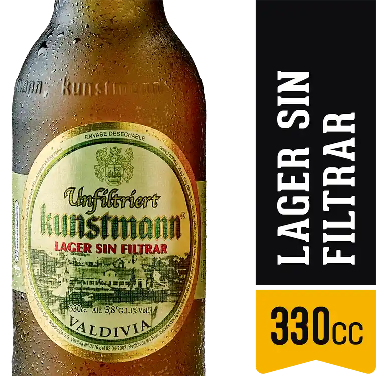 Kunstmann 4X Cerveza Lager Sin Filtrar Botella 330Cc 5.8°