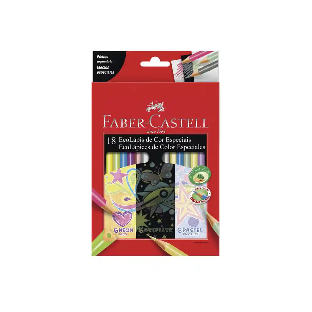 Lap Faber Neon + 6 Metalicos + 6 Pastel