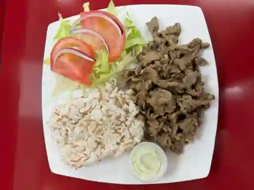 Shawarma de Carne Al Plato