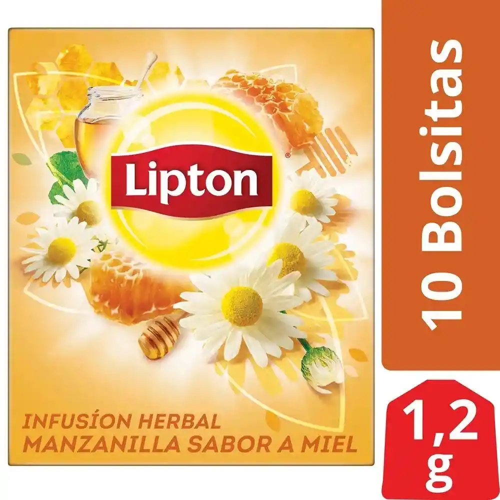 Lipton Te Infusion Manzanilla Miel 10 Bolsitas