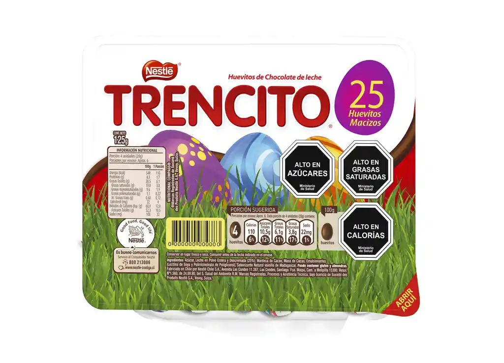 Trencito Huevitos de Chocolate con Leche