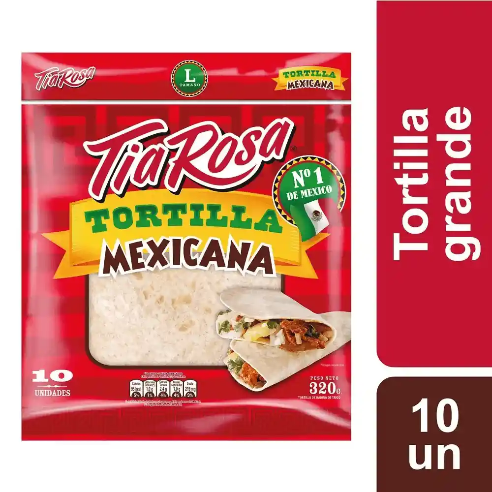 Tia Rosa Tortillas Mexicanas Grandes 10 Unidades 320 Gr