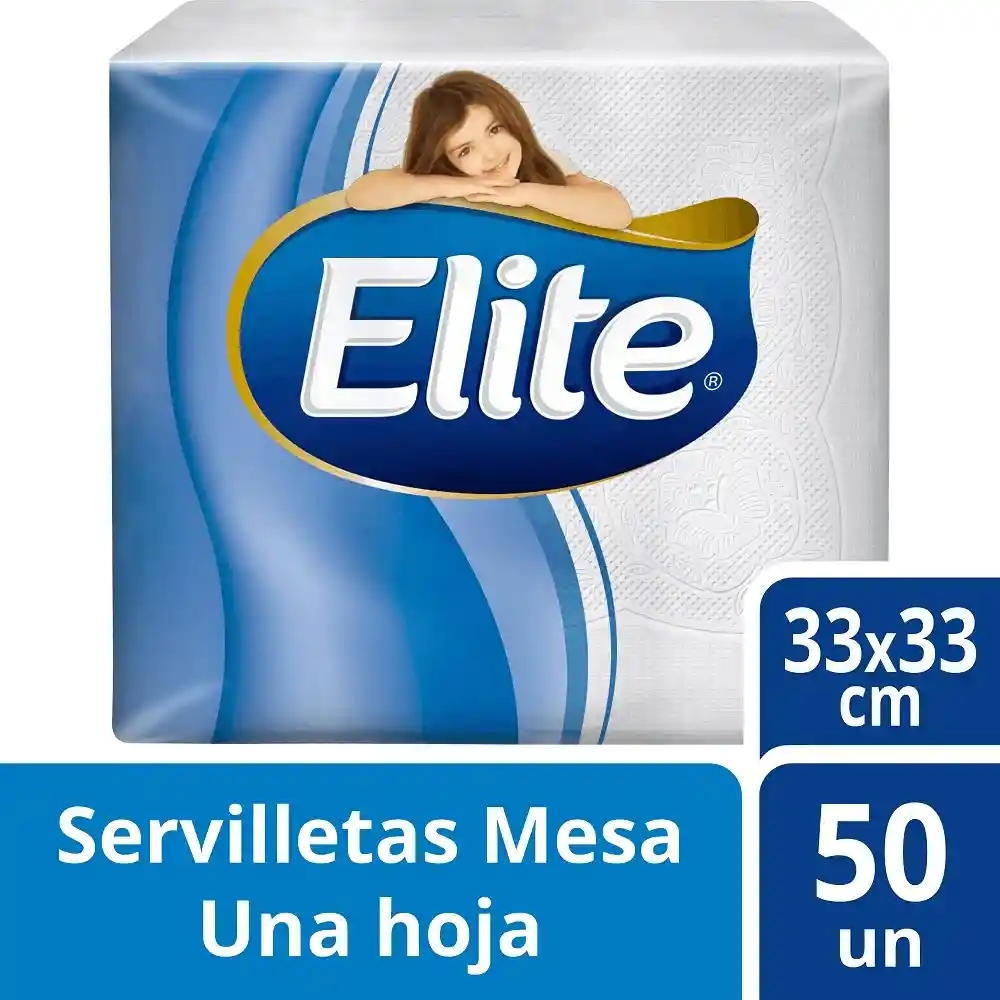 Elite Servilletas Mesa Blanca 24x24 50un