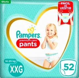 Pampers Pañal Pants Premium Care XXG 52 un.