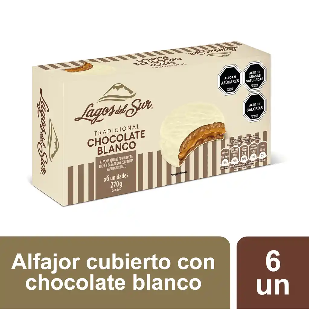 Lagos Del Sur Alfajor Blanco 6 Un