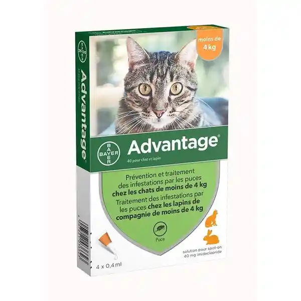 Advantage Gatos Hasta 4 Kg X 0 4 Ml