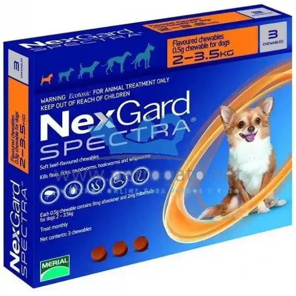 Nexgard Spectra 2 - 3 5 Kg X 3 Tabletas