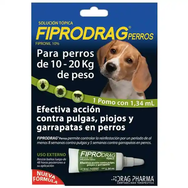 Fiprodrag Perro Pipeta 10. 20 Kg