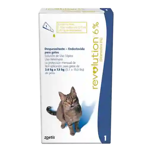 Revolution Gato 6% 0 75 Ml (2.5 Kg - 7.5 Kg)