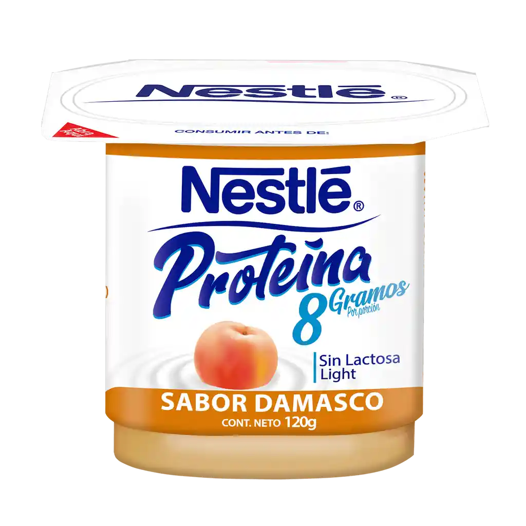 Nestlé Yogur Proteína Light sin Lactosa Sabor Damasco