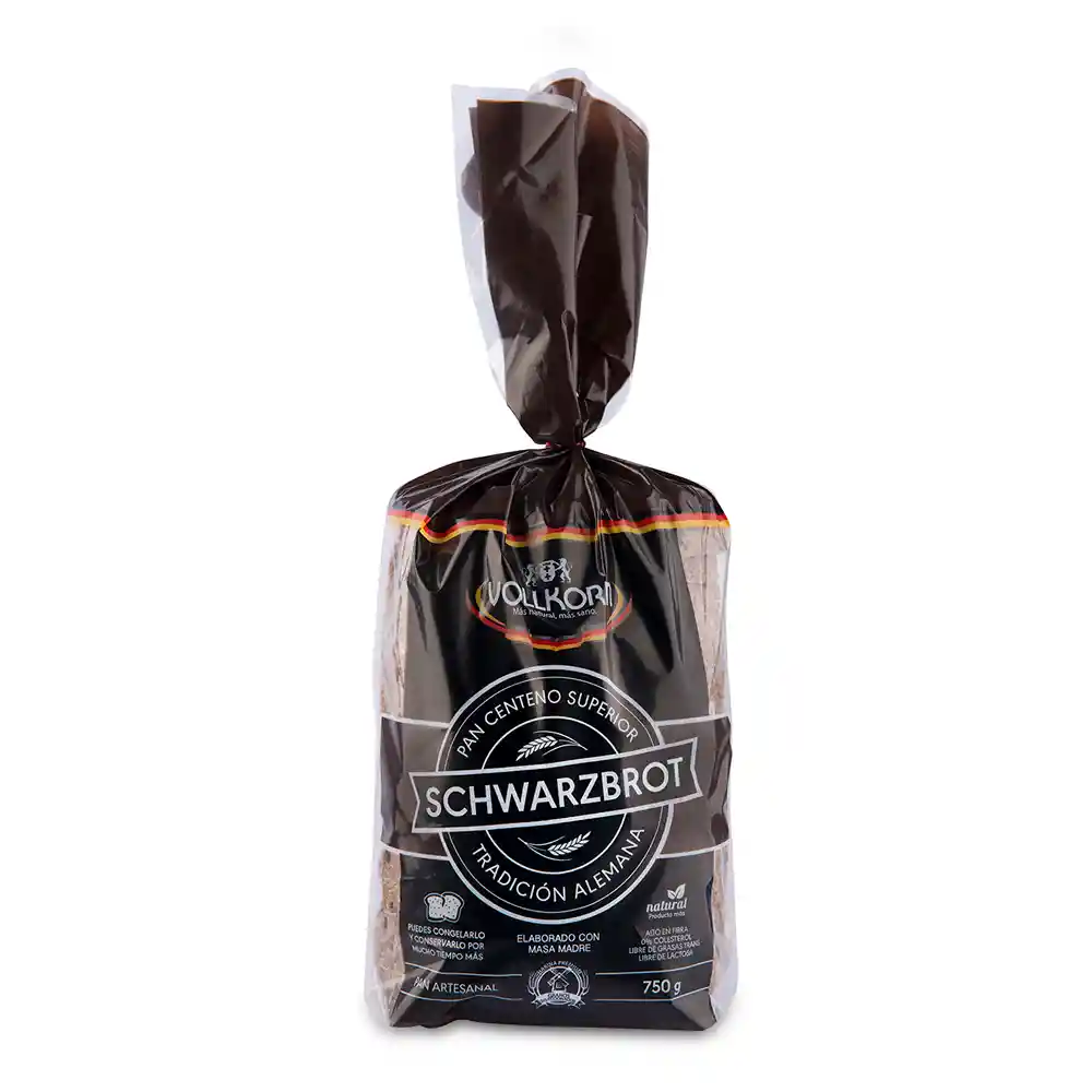 Vollkorn Pan Molde Centeno Schwarzbrot 750 Gr