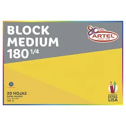 Block Medium 180 1/4 20 Hojas Artel