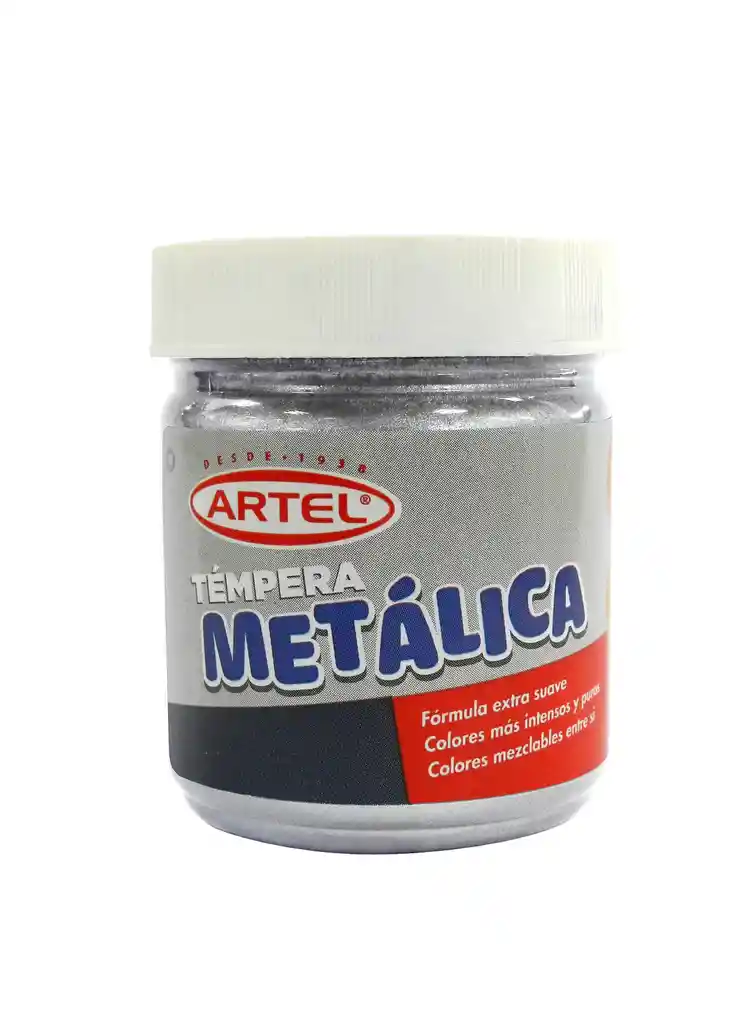 Frasco Témpera Metálica Plata Artel