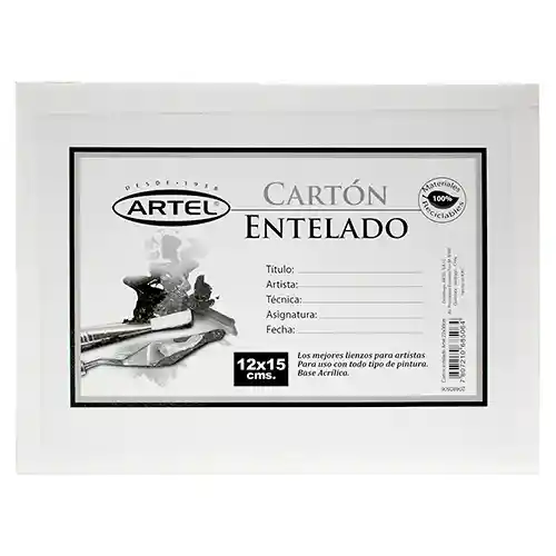 Artel Cartón Entelado 12X15Cm.