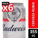 Budweiser Cerveza Lata Six Pack