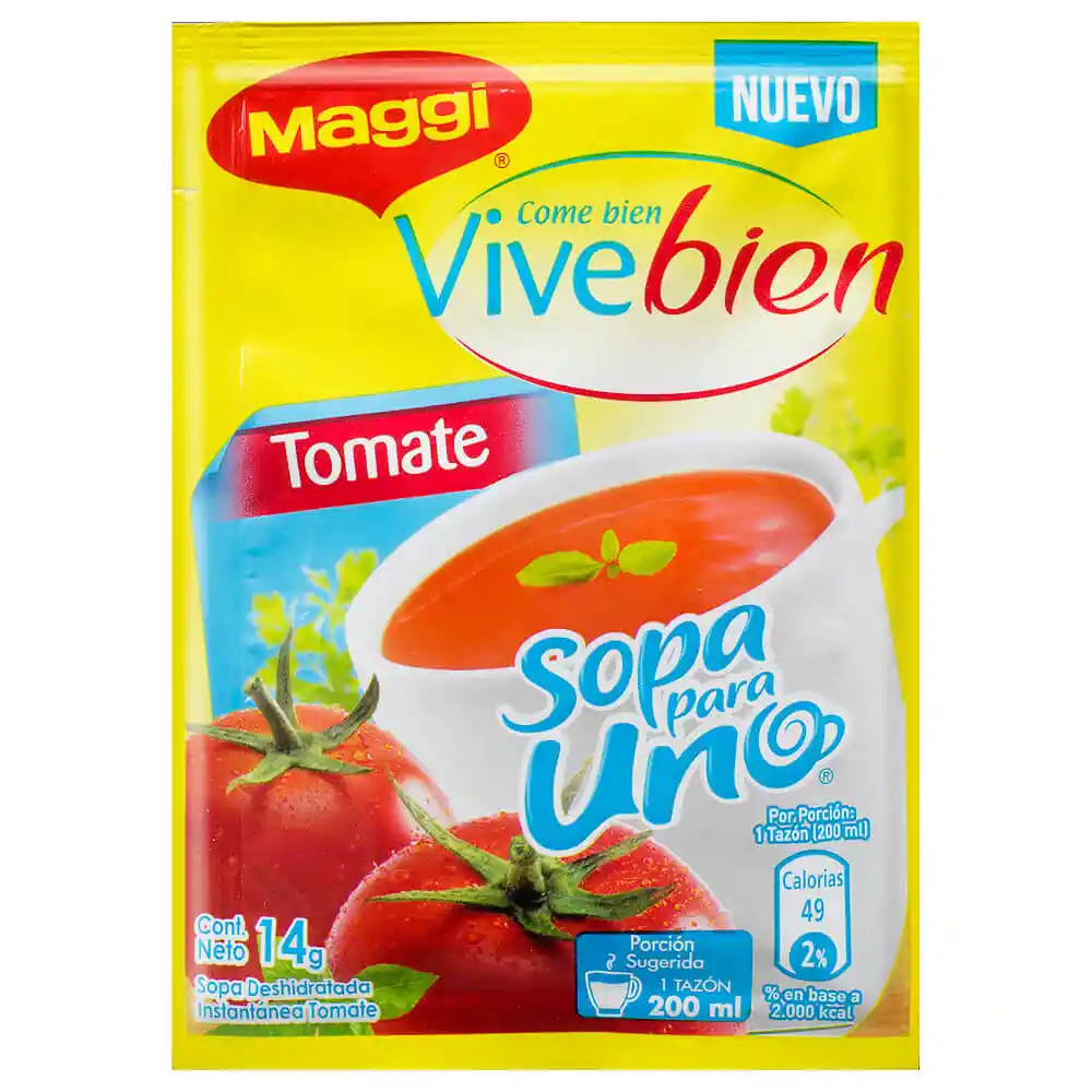 Maggi Sopa Para Uno De Tomate Vive Bien