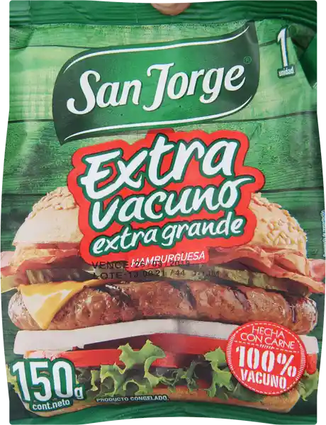 San Jorge Hamburguesa Extra Grande Vacuno 