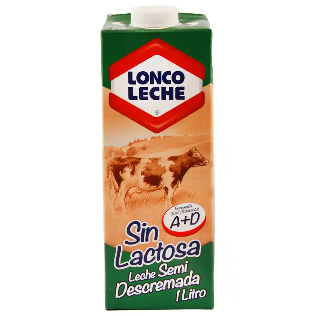 Loncoleche Leche Semidescremada Sin Lactosa 1 Lt