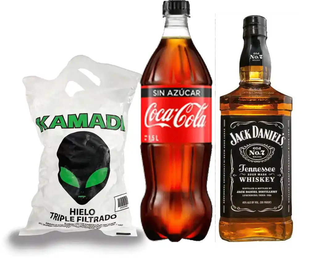 Jack Daniel´s Promo: N°7 750Cc + Bebida 1.5L + Hielo