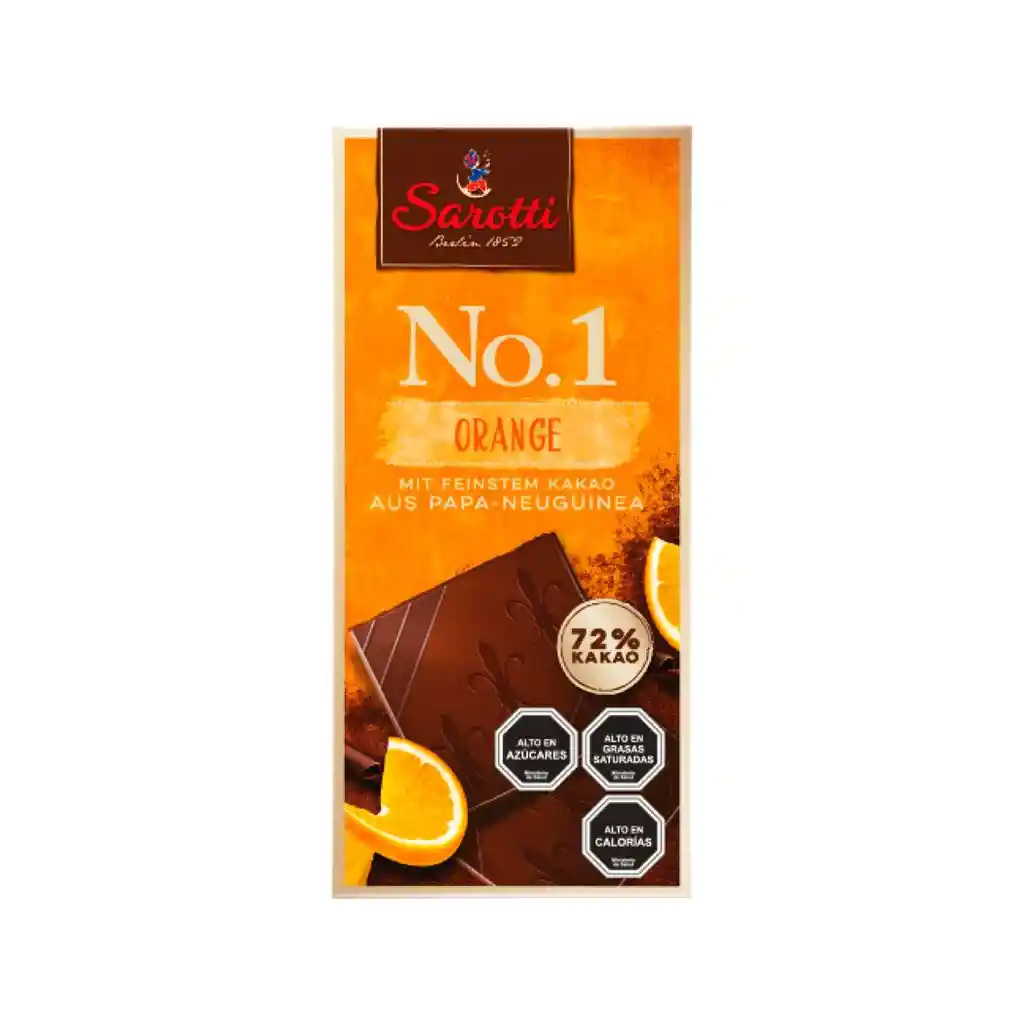 Sarotti Chocolate Amargo Naranja