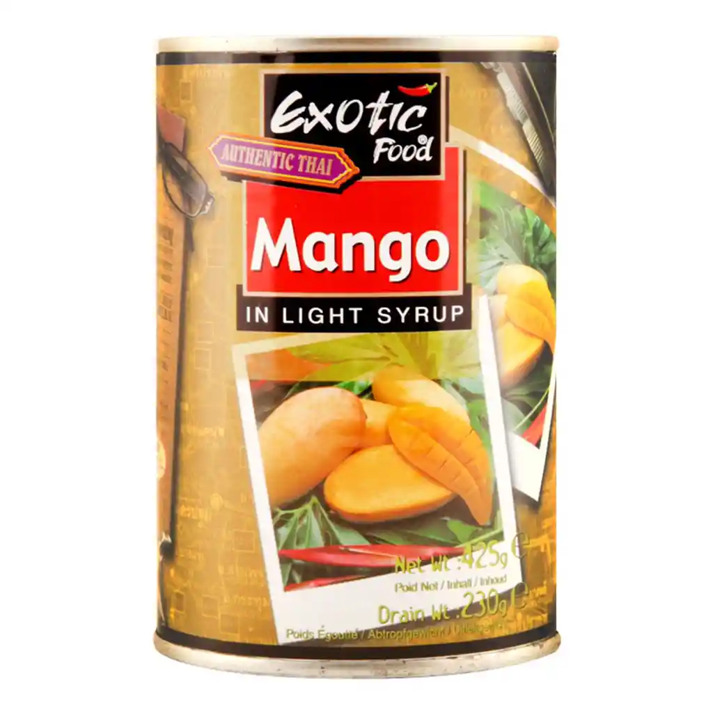 Exotic Food Mangos En Almibar Lata 425 G