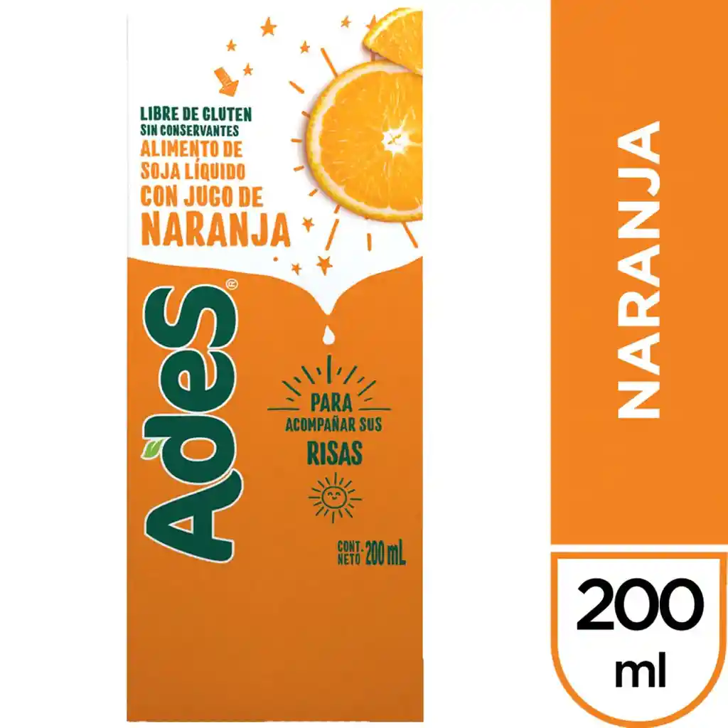 Ades Alimento De Soya Naranja