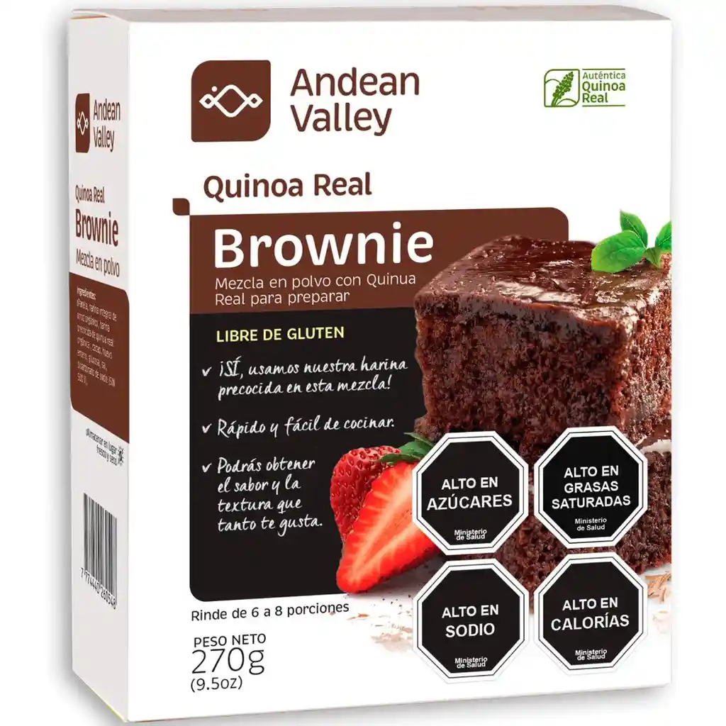 Andean Valley Brownie Mezcla De Quinoa