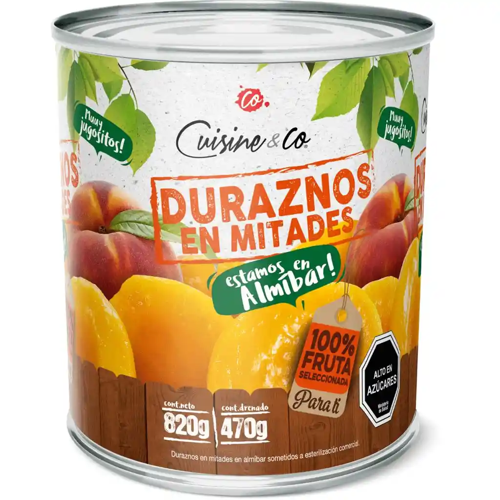 Cuisine & Co Duraznos mitades  470 g