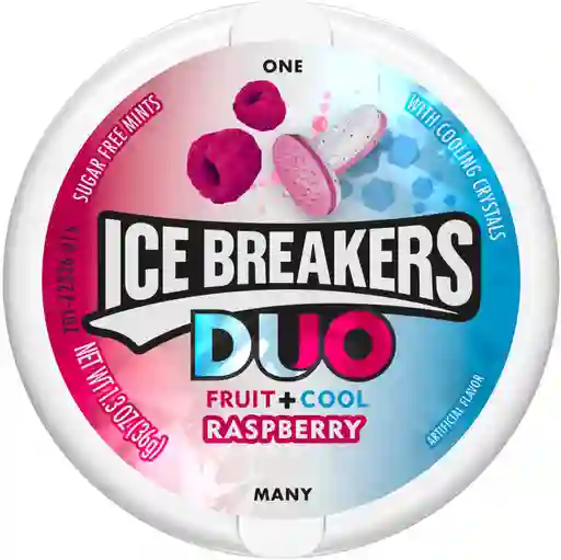 Ice Breakers Caramelo de Menta Dúo Sabor a Frambuesa sin Azúcar