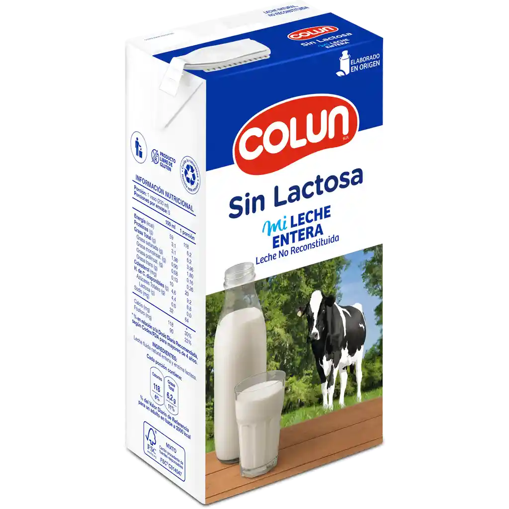 Leche Entera Sin Lactosa