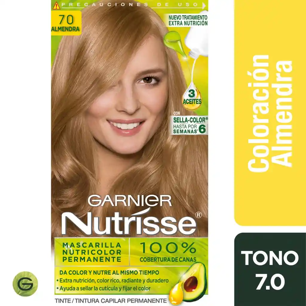Nutrisse Kit Coloracion En Crema N° 70 Almendra Con Concentrado