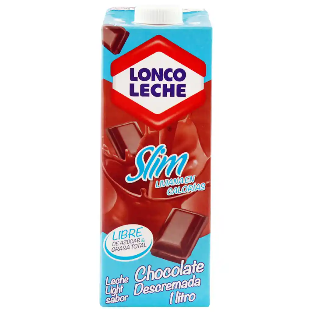 Loncoleche 12X Leche Slim Light Sabor Chocolate 200Ml