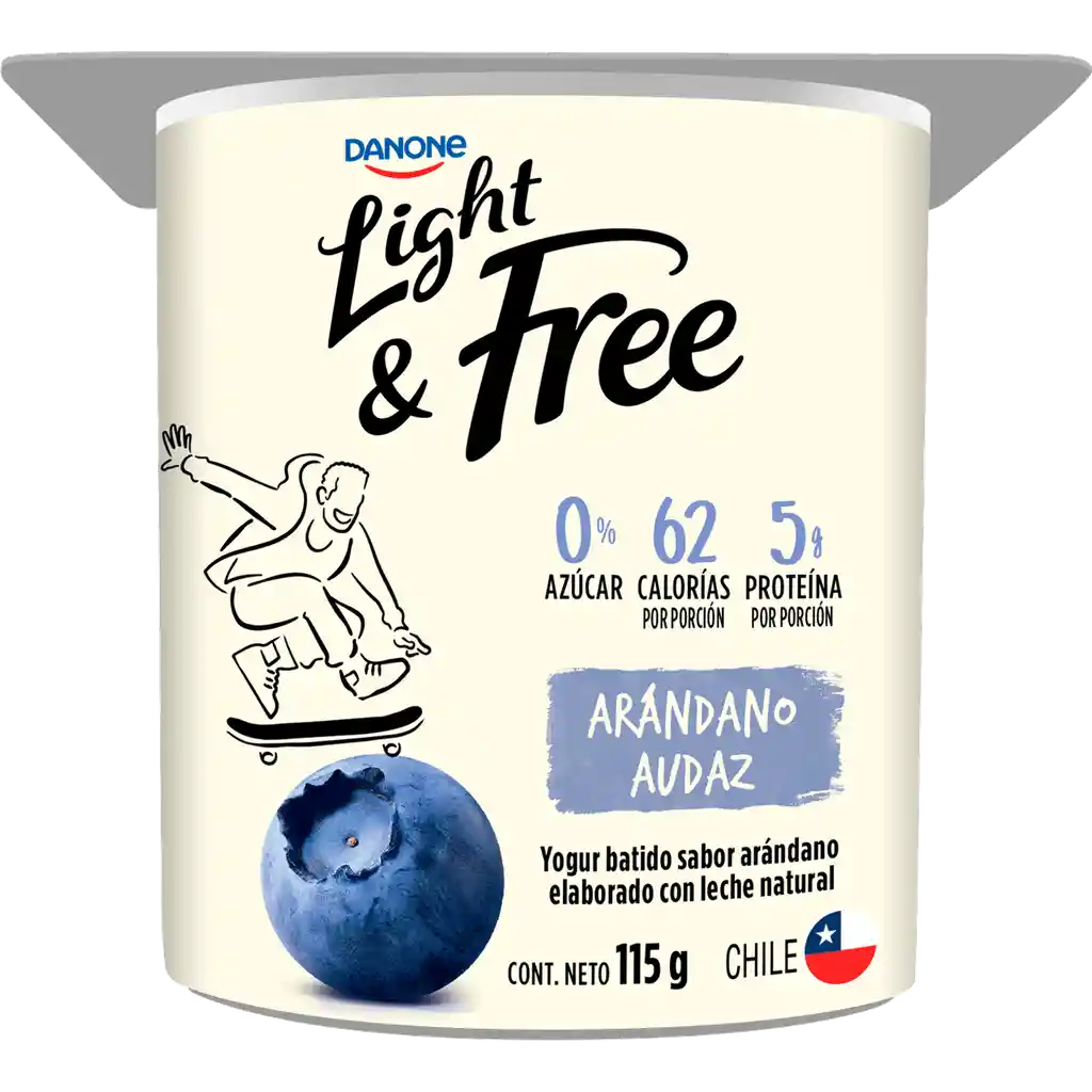 Danone Light Yoghurt Light Batido Danone Mora Y Arandano 115 G