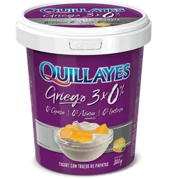 Quillayes Yogurt Griego Triple 0% con Trozos de Papaya