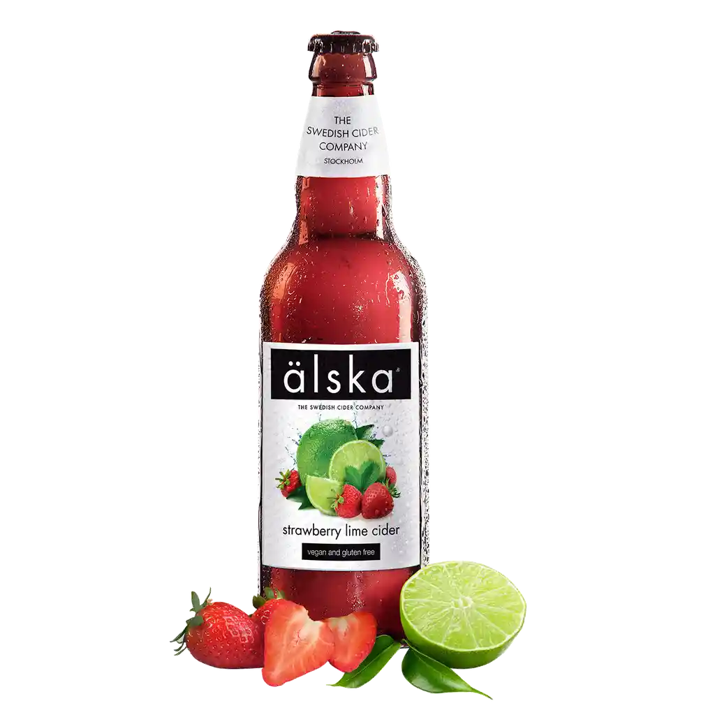 Alska Sidra Frutilla Lima 500 mL