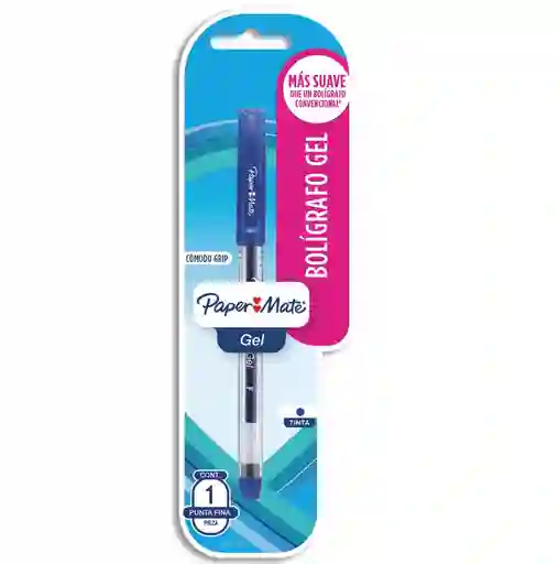 Paper Mate Boligrafo Gel Punta 0.5 Azul Blister 1 Unt