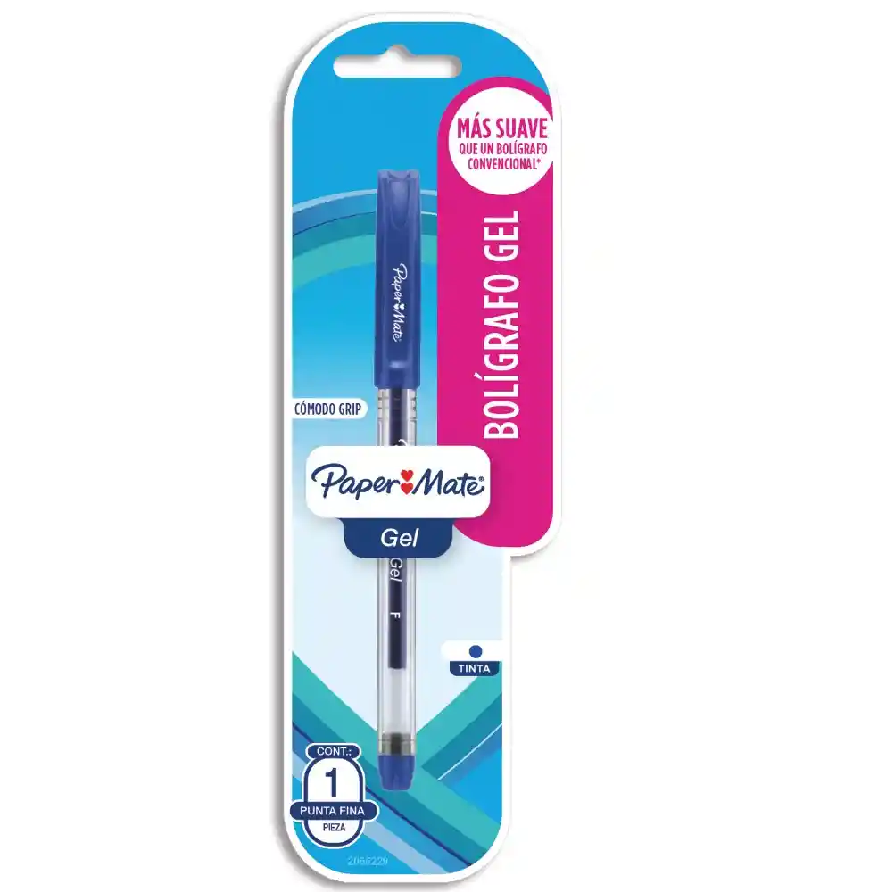 Paper Mate Boligrafo Gel Punta 0.5 Azul Blister 1 Unt