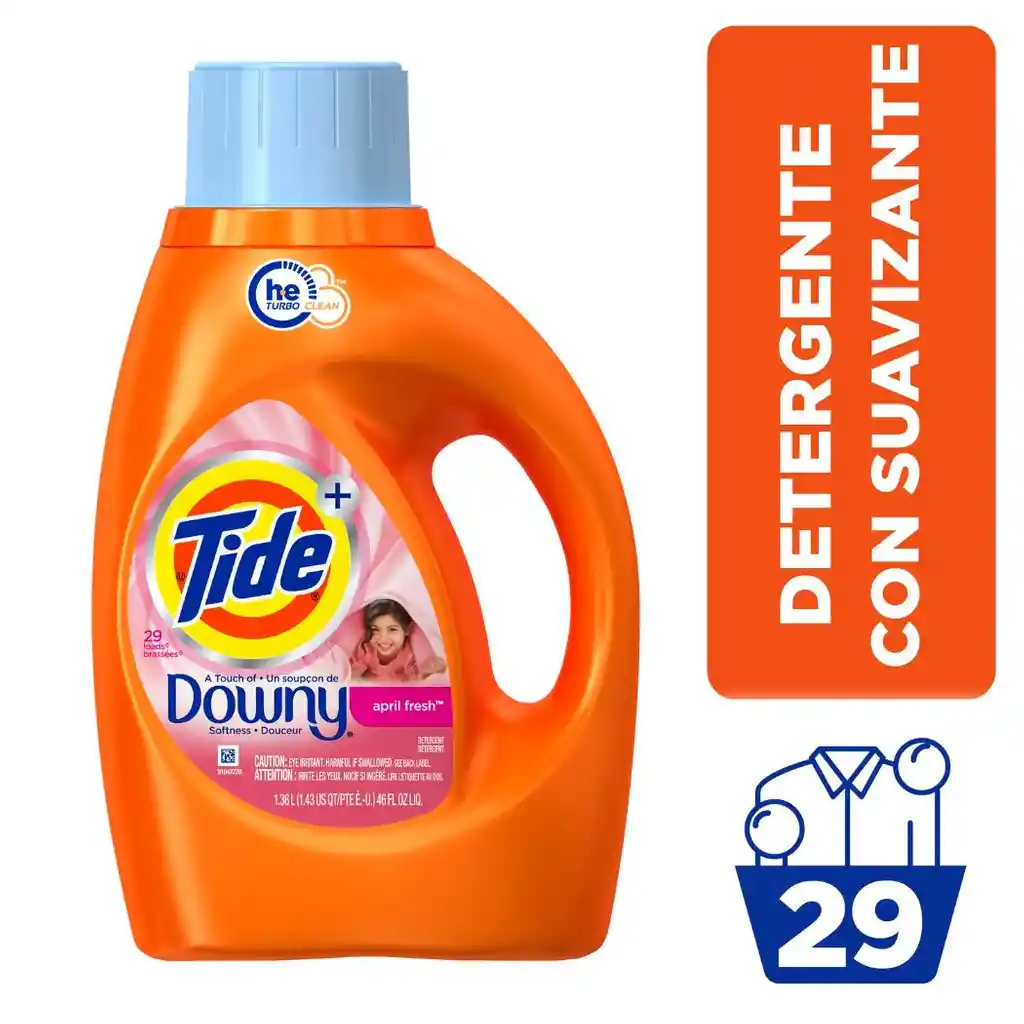 Tide Detergente Líquido un Toque de Downy April Fresh