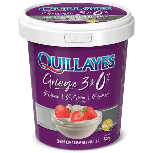Griego Quillayes Yoghurt Triple 0% Frutilla Pote