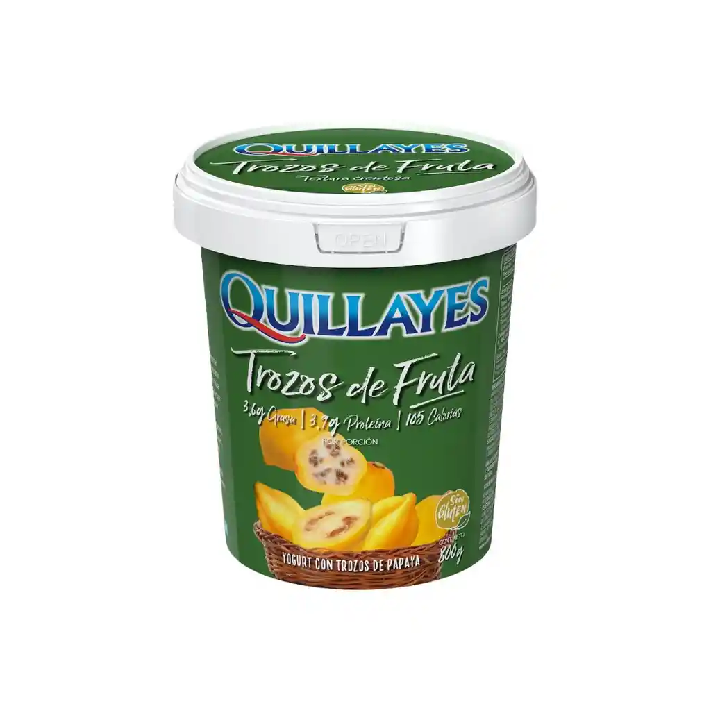 Quillayes Yoghurt con Trozos de Papaya