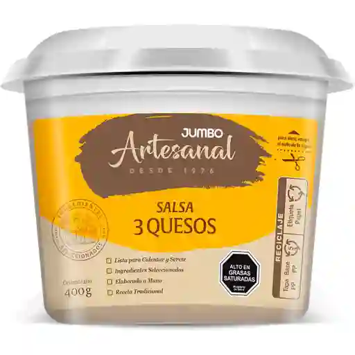 Salsa Artesanal Tres Quesos 400 G