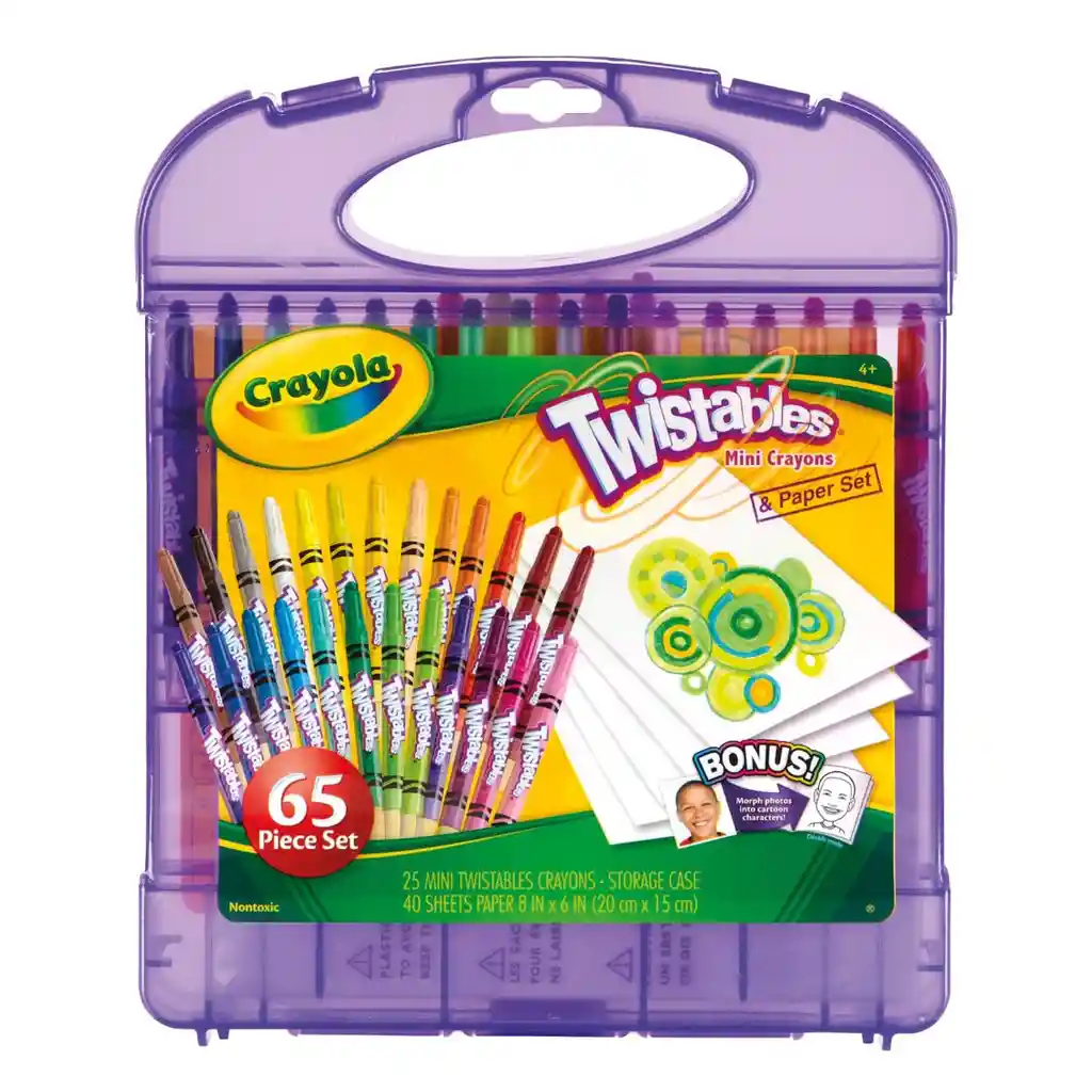 Set de lapices mini Crayola twistables, 65 unid.