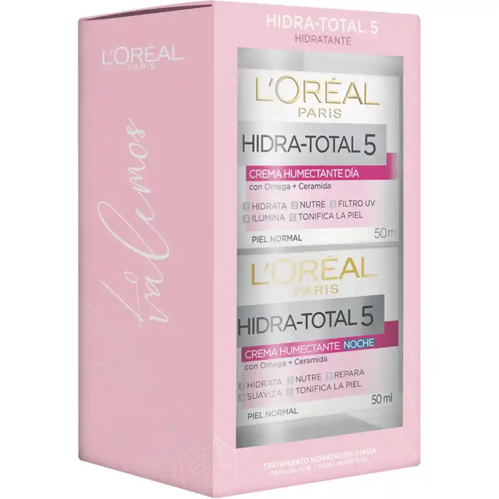 Loreal Paris-Hidra-Total 5 Crema Facial Humectante de Día y Noche