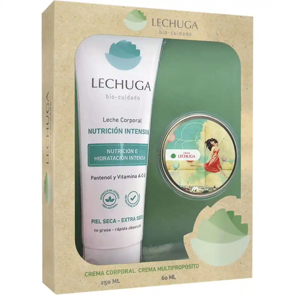 Lechuga Leche Corporal Nutrición Intensiva  + Crema Vintage