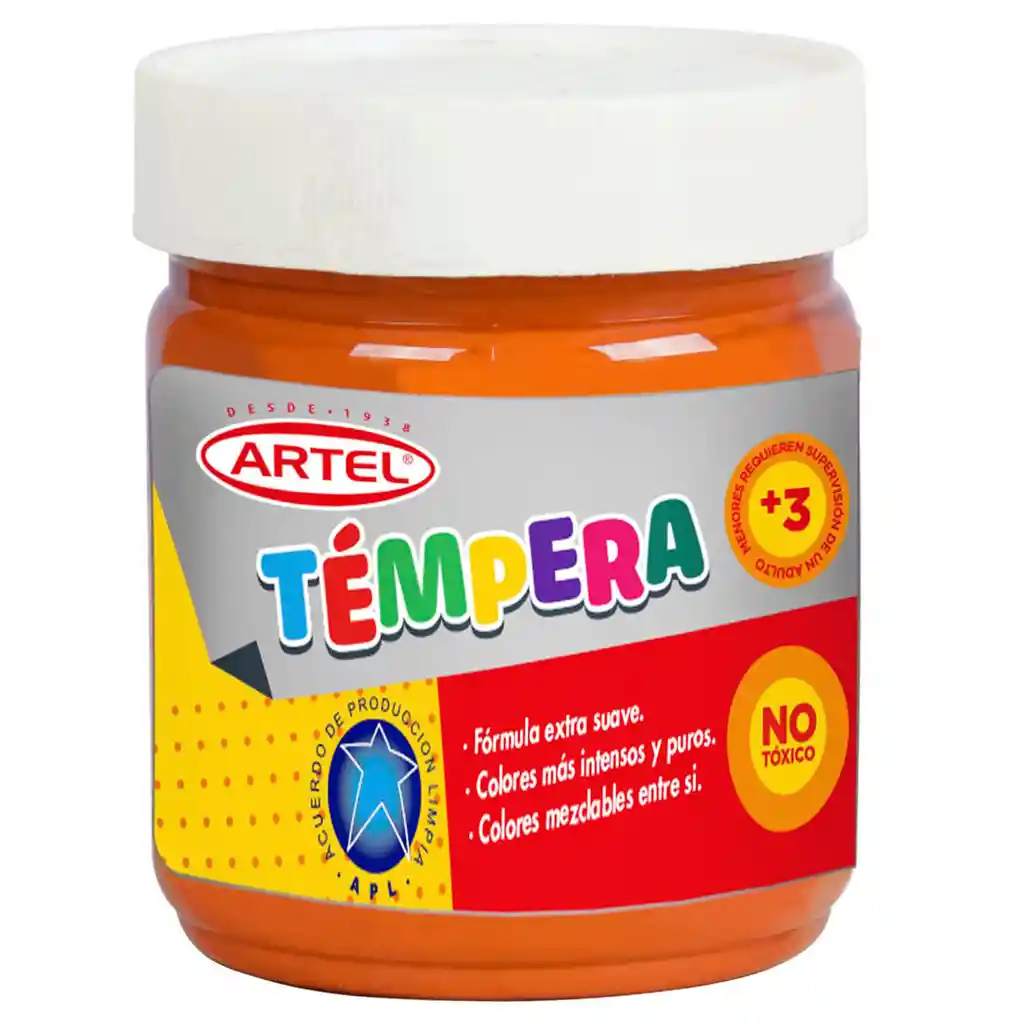 Tempera Naranja Artel