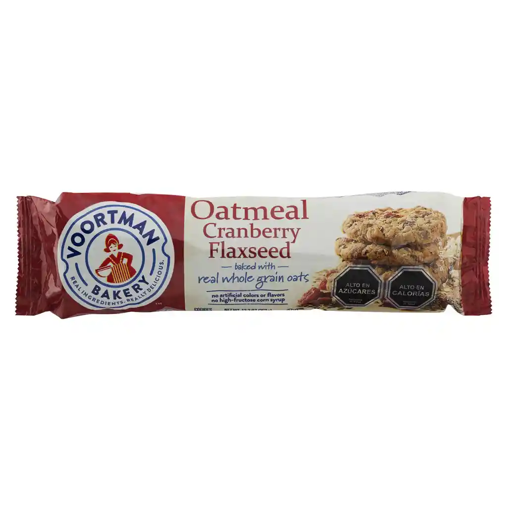 Voortman Galletas avena. linaza y cranberry 350 g